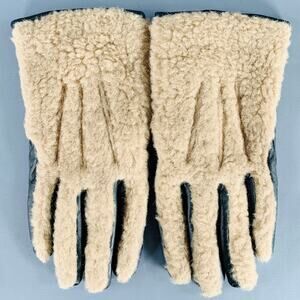 CARVEN Size 9 Tan Black Sheep Leather Alpaca Blend Gloves